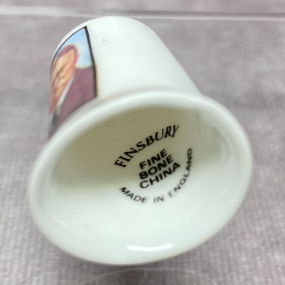 Theodore Roosevelt Commemorative Thimble Fine Bone China By Finsbury England - Picture 2 of 8